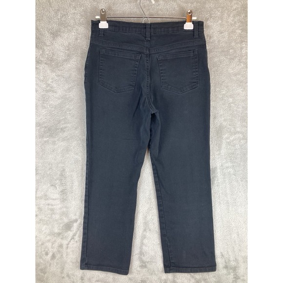 Gloria‎ Vanderbilt Amanda Jeans Size 10P Black Capri Denim Stretch - Picture 2 of 16
